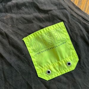 Diesel Tank with bright green front pocket